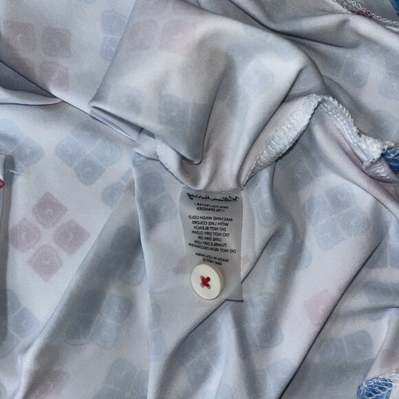 William Murray‎ Shirt Mens Small Blue Red Short Sleeve 1/4 Button Golf Polo - Picture 6 of 8